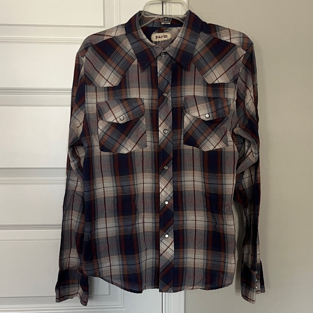 Parts Pearl snap button down shirt